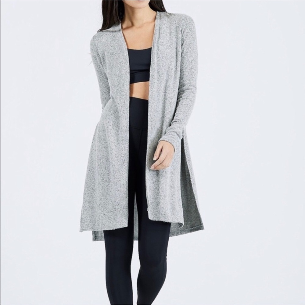 Joah Brown Light Gray Open Cardigan